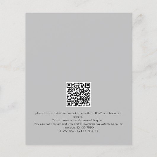 Gothic Floral Skeleton QR Code Hochzeit (Rückseite)