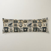 Gothic Floral Skull and Raven Pattern Seitenschläferkissen (Rückseite)