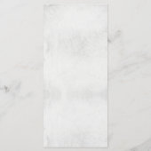 Gothic Floral Skull Black & White Wedding Menükarte (Rückseite)