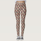 Gothic Floral Skull Blume Leggings (Vorderseite)