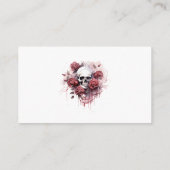 Gothic Floral Skull Brautparty Rezept Begleitkarte (Rückseite)