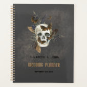 Gothic Floral Skull Butterflies Hochzeit Planer (Vorderseite)