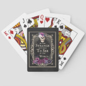 Gothic Floral Skull Fledermäuse Funny Zitat Schwar Spielkarten (Rückseite)