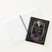 Gothic Floral Skull Funny Zitat Personalisierter N Notizblock (Innenseite)