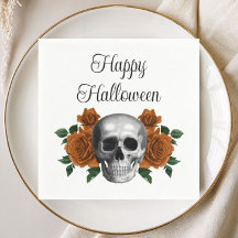 Gothic Floral Skull Halloween