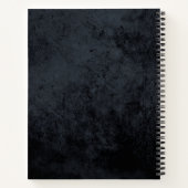 Gothic Floral Skull Personalisiert Notizblock (Rückseite)