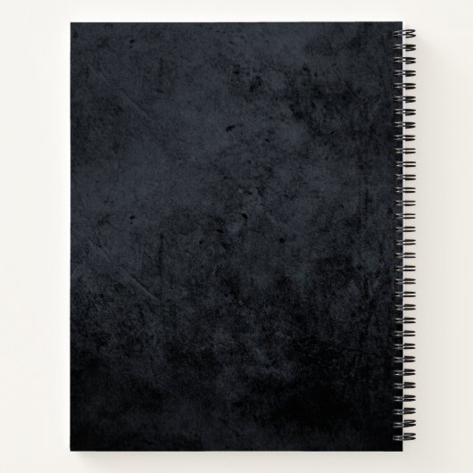 Gothic Floral Skull Personalisiert Notizblock (Rückseite)