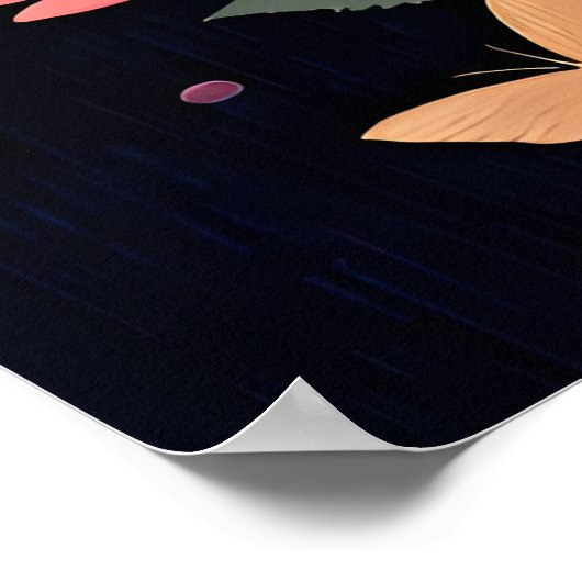 Gothic Floral Skull - Stylized Skull Poster (Ecke)