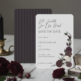 Gothic Floral Skull 'Til Death Save the Date