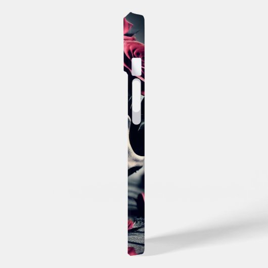 Gothic Floral Skull und Rose Case-Mate iPhone Hülle (Rückseite / Links)
