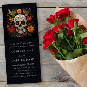 Gothic Floral Skull Wedding Einladung