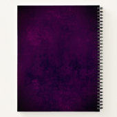 Gothic Floral Skull Zitat Lila Personalisierter Na Notizblock (Rückseite)