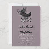 Gothic Floral Stroller Kinderdusche Einladung (Vorderseite)