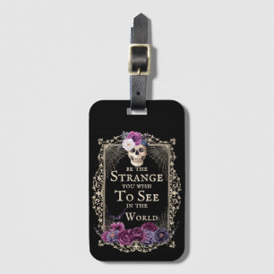 Gothic Floral Totenkopf Vintage Lustige Zitat Schw Gepäckanhänger