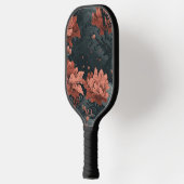 Gothic floral verblasst Black Burnt Sienna Monogra Pickleball Schläger (Links)