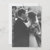 Gothic Floral Wedding Foto Save the Date Einladung (Rückseite)