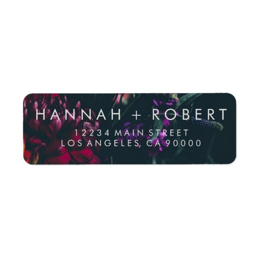Gothic Floral Wedding Labels (Vorne)