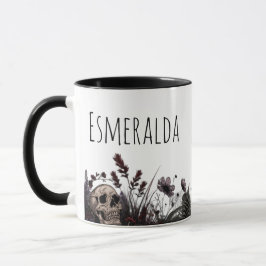 Gothic Florales Monogramm Kaffee Tee Tasse