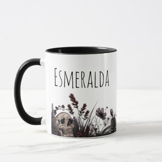Gothic Florales Monogramm Kaffee Tee Tasse (Links)