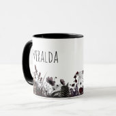 Gothic Florales Monogramm Kaffee Tee Tasse (Vorderseite Links)