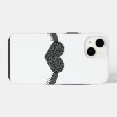 Gothic Flügel Liebe Herz iPhone Hülle (Rückseite (Horizontal))