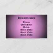 Gothic-Flügeldrachen Visitenkarte (Rückseite)