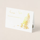 Gothic-Foil Gold Steampunk Wedding Dankeschön Kart Folienkarte (Vorderseite)