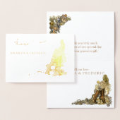 Gothic-Foil Gold Steampunk Wedding Dankeschön Kart Folienkarte (Anzeige)