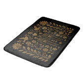 Gothic Folk Art Skeleton Bath Mat Badematte (Schrägansicht)