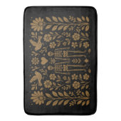 Gothic Folk Art Skeleton Bath Mat Badematte (Vorderseite Vertikal)