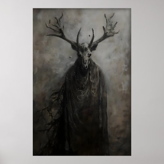 Gothic Forest Spirit Print, Forester Dark Academia Poster (Vorne)