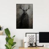 Gothic Forest Spirit Print, Forester Dark Academia Poster (Heimbüro)