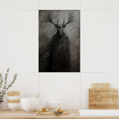 Gothic Forest Spirit Print, Forester Dark Academia Poster (Küche)