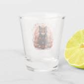 Gothic Fox und Blume Schnapsglas (Rückseite)