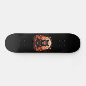 Gothic Fox und Blume Skateboard (Horizontal)