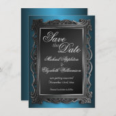 Gothic Frame Blue Speichern Sie die Ankündigungen (Vorne/Hinten)