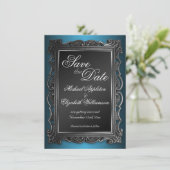 Gothic Frame Blue Speichern Sie die Ankündigungen (Stehend Vorderseite)