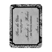 Gothic Frame der schwarzen Rose Save the Date Magnet (Vertikal)