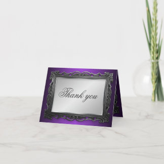 Gothic Frame Gray Lila Dankeschön Karten