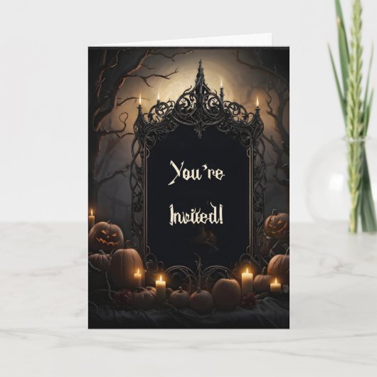 Gothic Frame Halloween Einladung (Vorderseite)