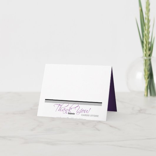 Gothic Frame Lila Dankeschön Karten (Rückseite)