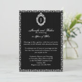 Gothic Frame Monogram Wedding Jubiläum Einladung (Stehend Vorderseite)