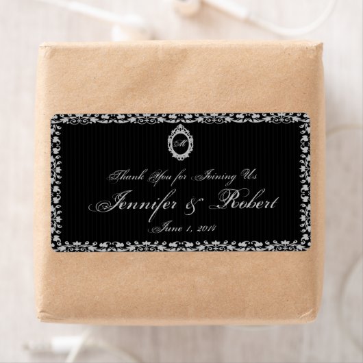 Gothic Frame Monogramm Wasser Flasche (Insitu)