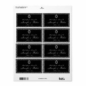 Gothic Frame Monogramm Wasser Flasche (Vorne)