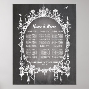 Gothic Frame Table Plan Hochzeitplakatsitze Poster