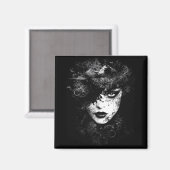 Gothic-Frau Magnet (Vorderseite/Rückseite)