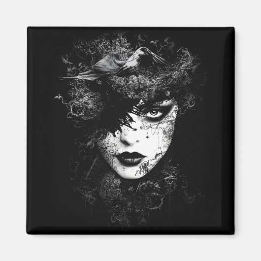 Gothic-Frau Magnet (Vorne)