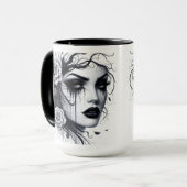 Gothic Frau Tasse (Vorderseite Links)