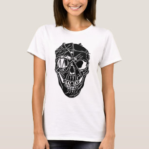 Gothic Frauen Grafik T-Shirt mit gebrochenem Toten