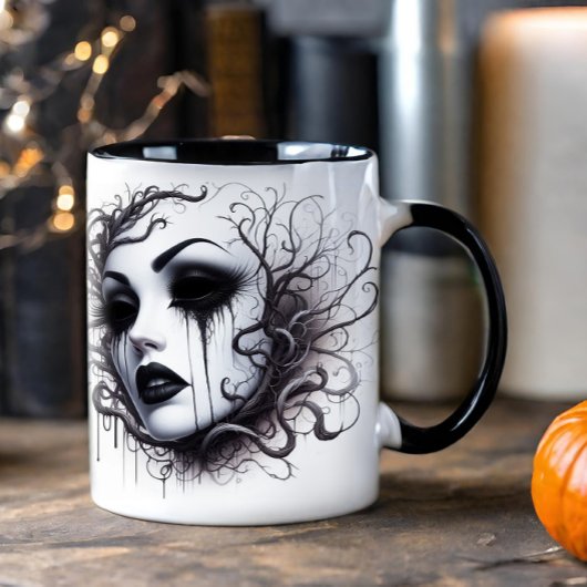 Gothic Frauengesicht Tasse